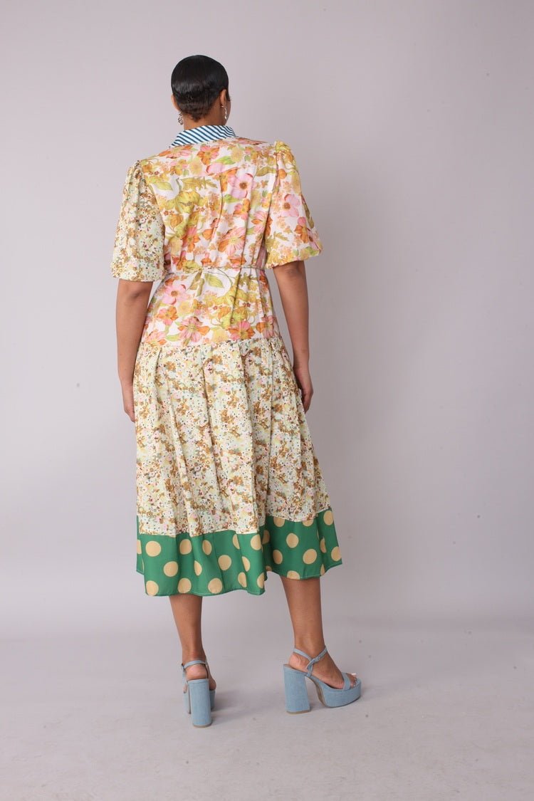 Mixed Print Midi Dress - 82472 - Especially Yours