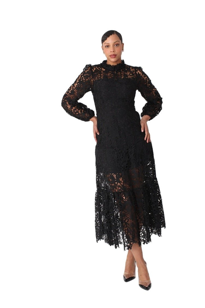 Chartreuse Lace Midi Dress - 82434 - Especially Yours