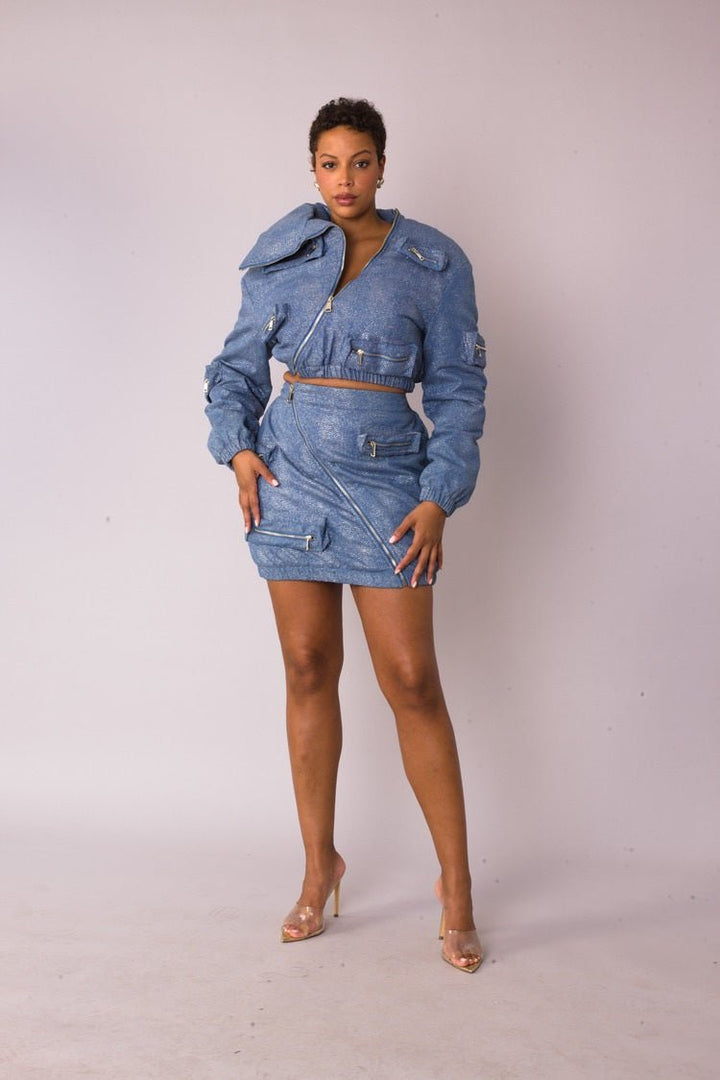 Metallic Shimmer Mini Skirt - 82593 - Especially Yours