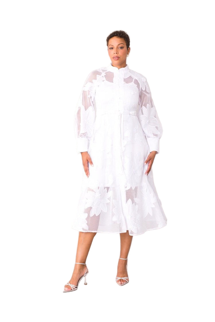 Floral Mesh Two - Piece Dress Set - 82662 - Especially Yours