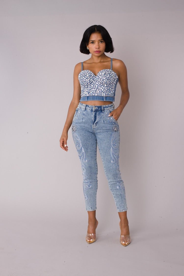 Embroidered Capri Denim - 82459 - Especially Yours