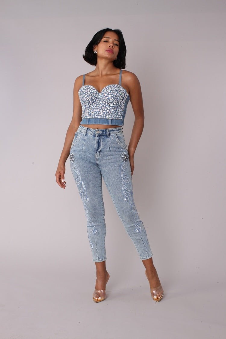 Embroidered Capri Denim - 82459 - Especially Yours