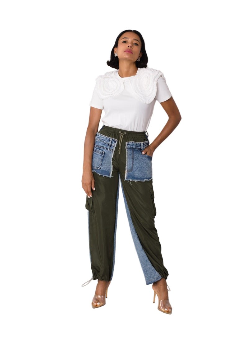 Denim Hybrid Cargo Joggers - 82656 - Especially Yours