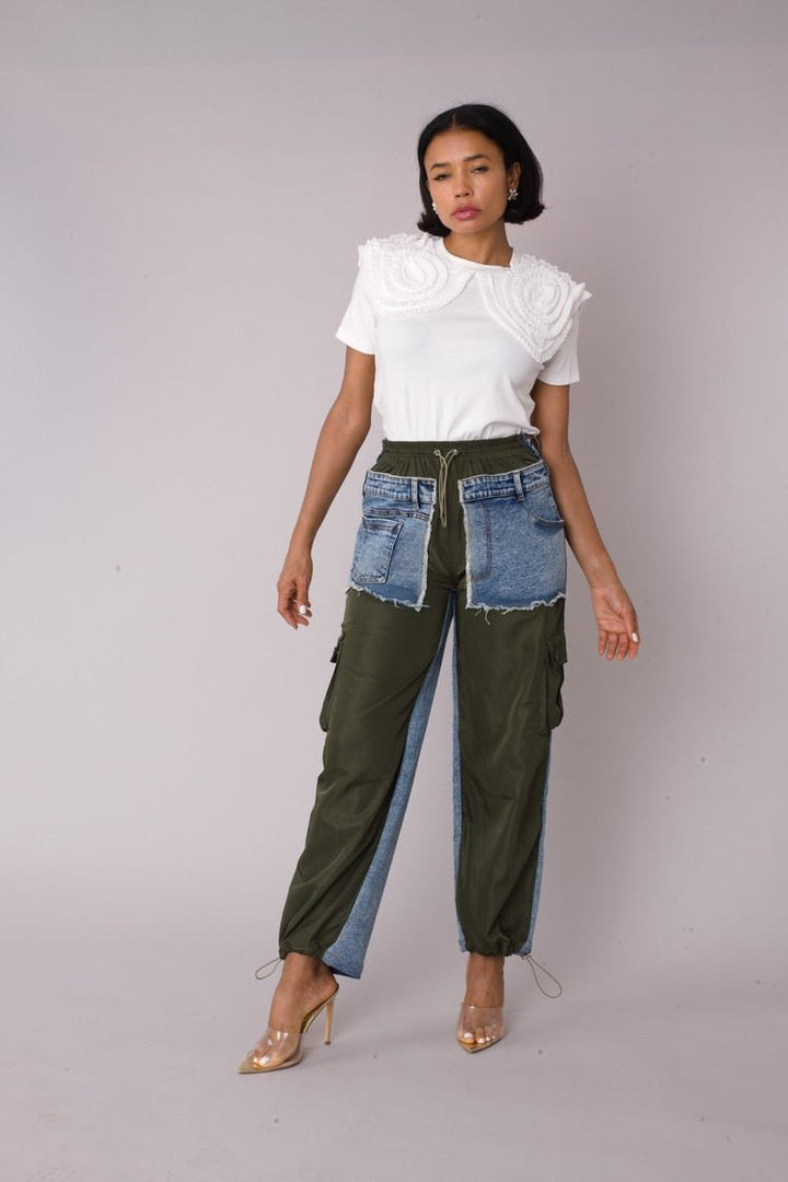 Denim Hybrid Cargo Joggers - 82656 - Especially Yours