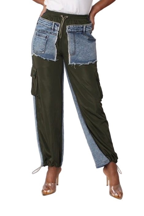 Denim Hybrid Cargo Joggers - 82656 - Especially Yours