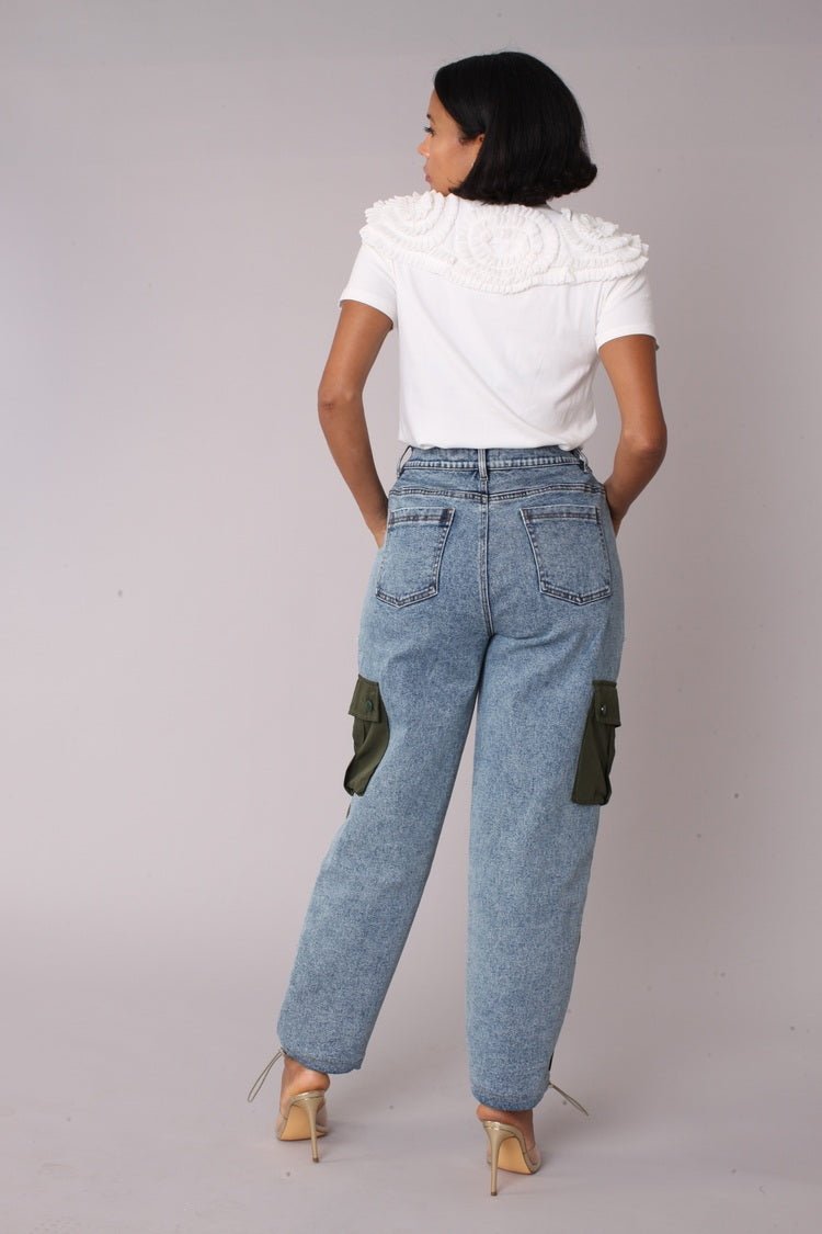 Denim Hybrid Cargo Joggers - 82656 - Especially Yours