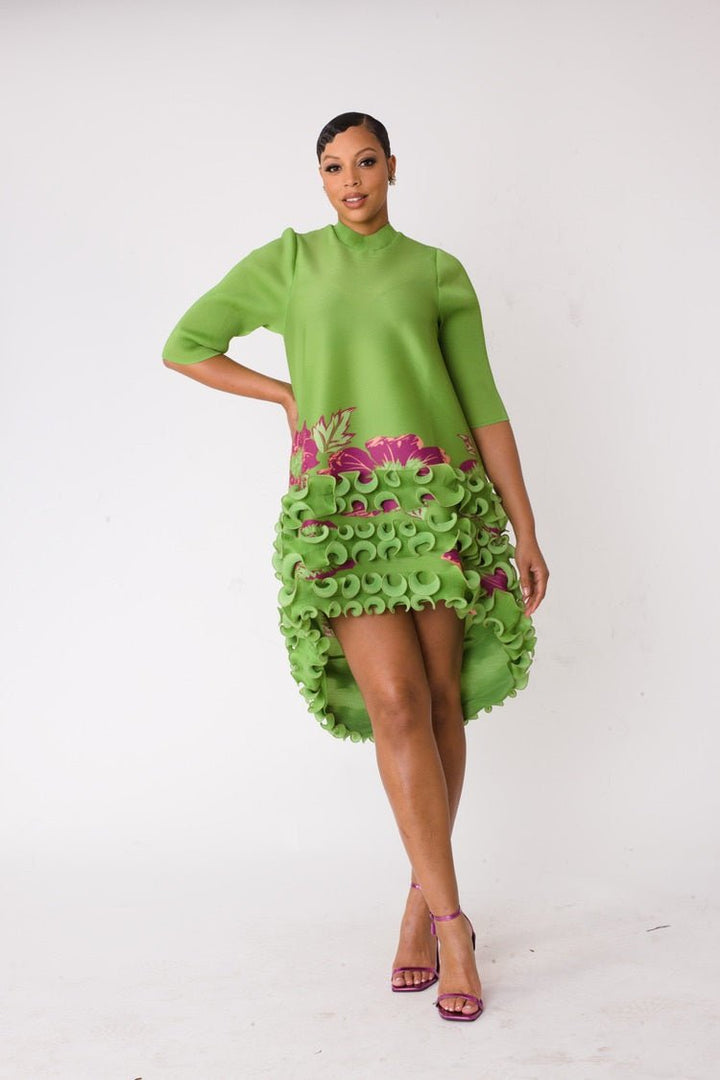 Sculptural Ruffle High - Low Dress - 82684 - Especially Yours