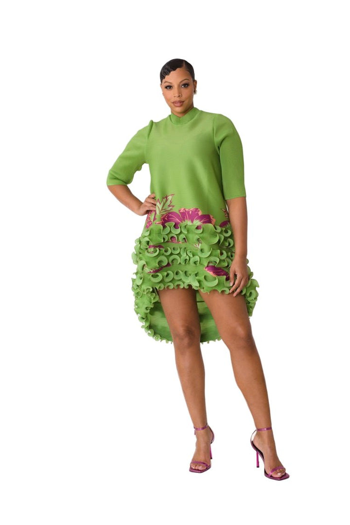 Sculptural Ruffle High - Low Dress - 82684 - Especially Yours