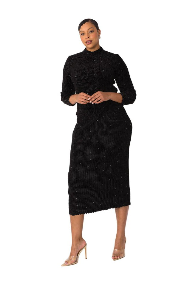 Velvet Midi Skirt Set | 82767 - Especially Yours