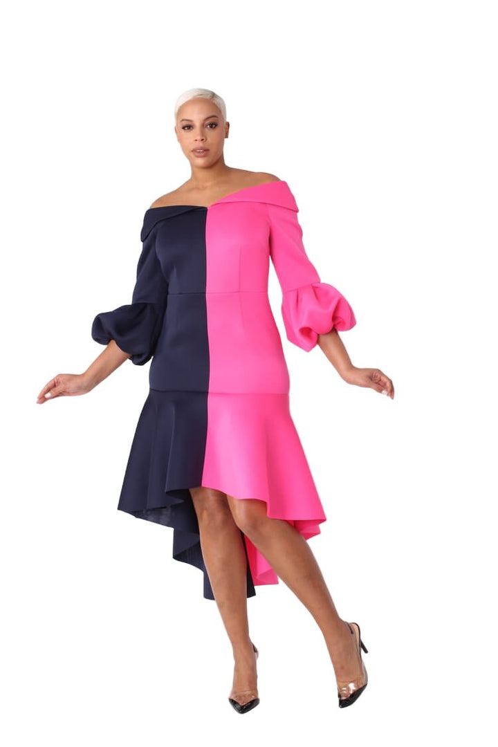 Dramatic Flounce Sleeve Midi Dress - 82013 - Especially Yours