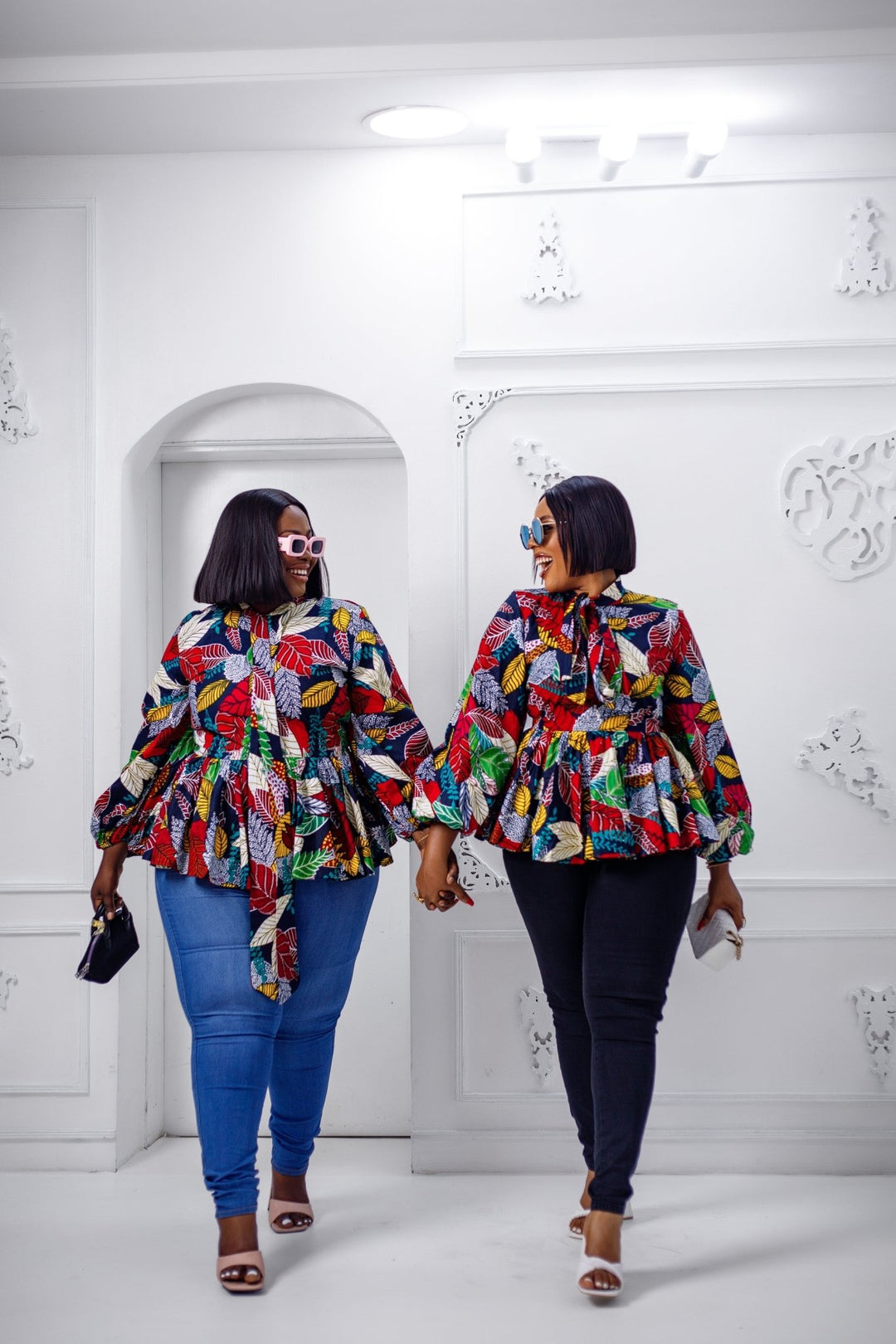 BIBI AFRICAN PRINT PUFF SLEEVE TOP [MULTICOLOR] - Especially Yours