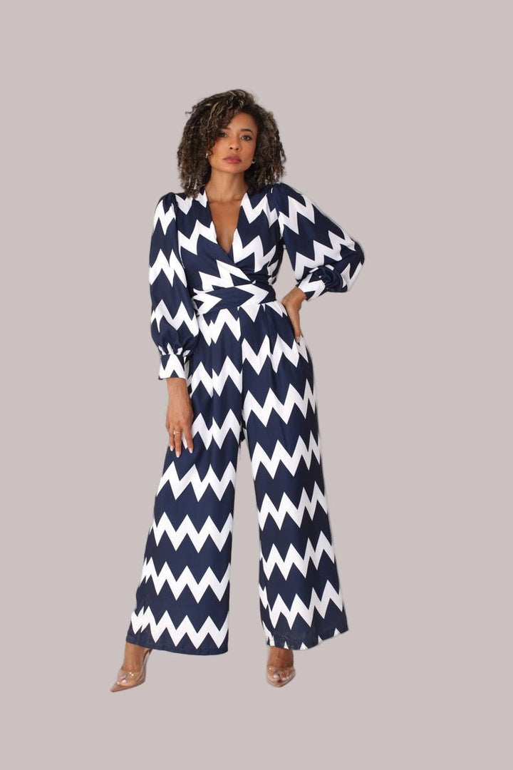 Wide - Leg Jumpsuit with Puff Sleeves - 81990 - Especially Yours