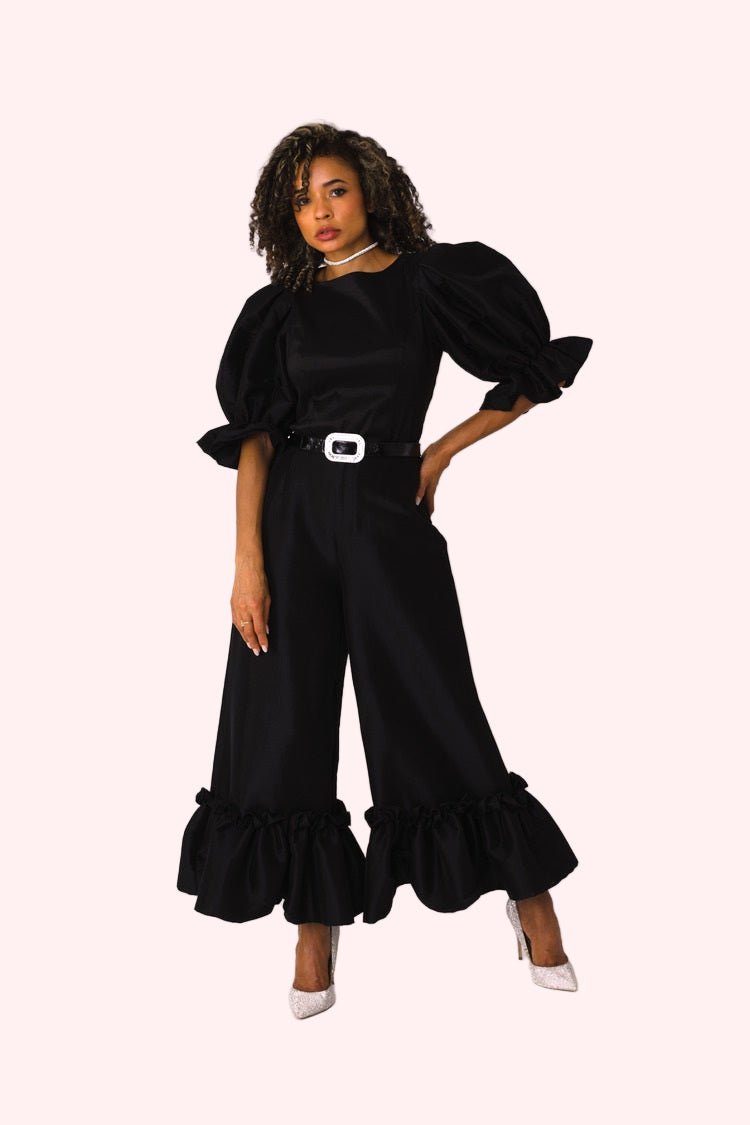 Dramatic Ruffle Hem Wide Leg Pants - 82170 - Especially Yours