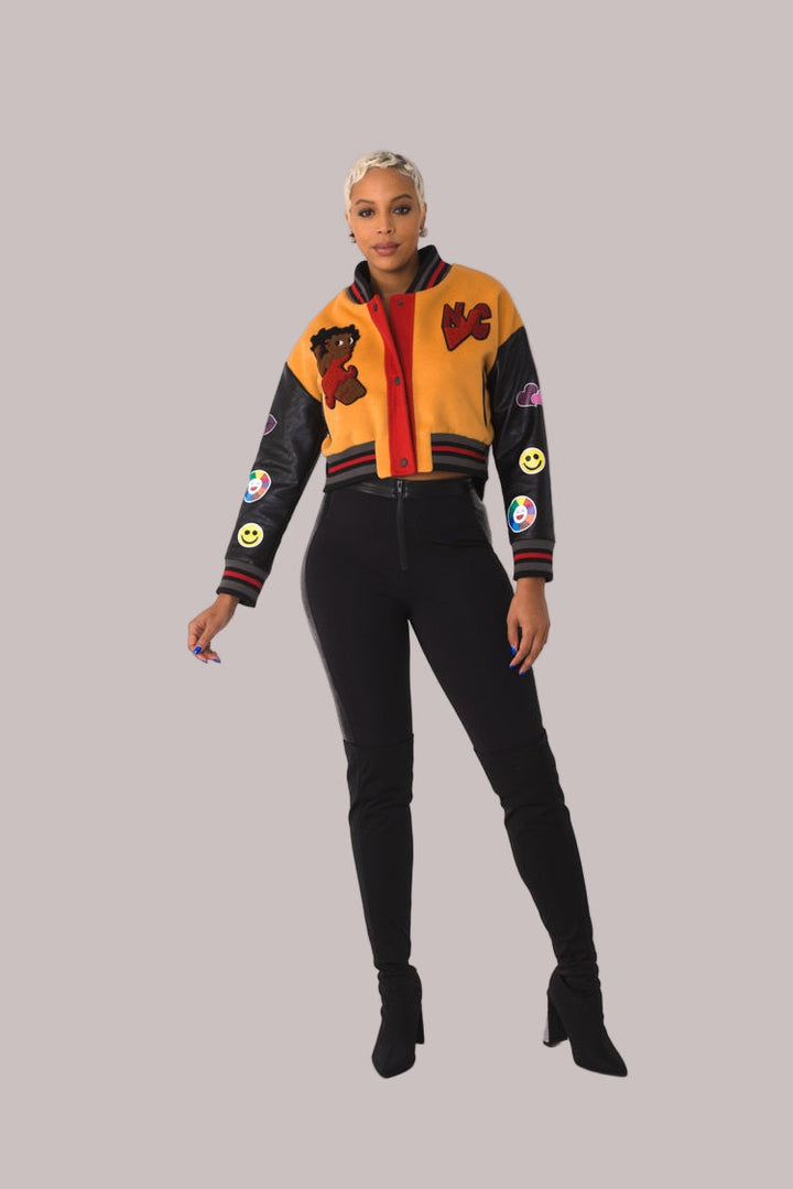 Betty Boop Varsity Crop Jacket - 82236
