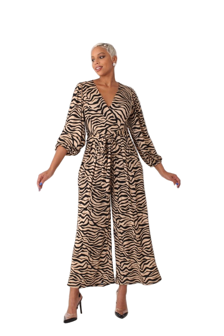 Wide - Leg Jumpsuit with Puff Sleeves - 81990 - Especially Yours