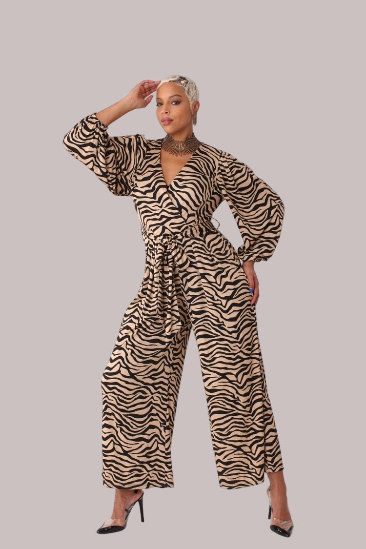 Wide - Leg Jumpsuit with Puff Sleeves - 81990 - Especially Yours