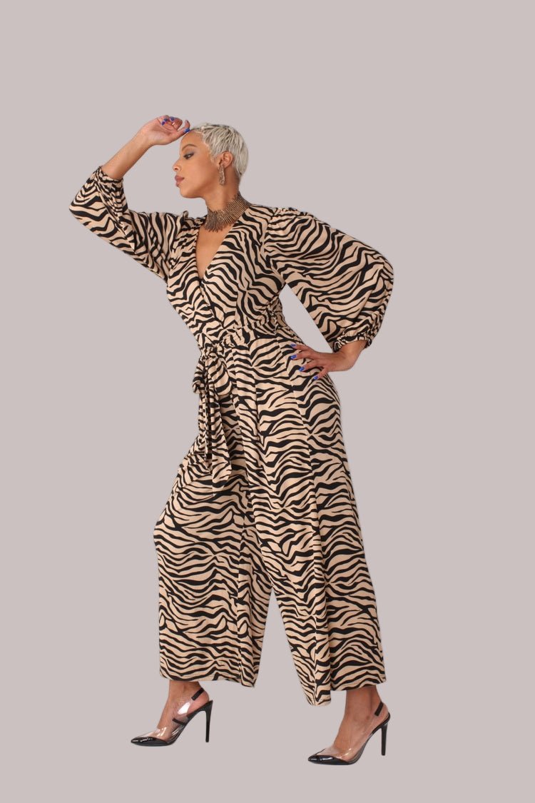 Wide - Leg Jumpsuit with Puff Sleeves - 81990 - Especially Yours