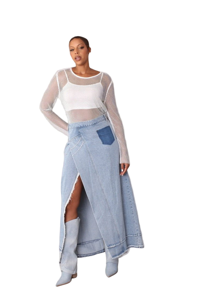 Long Denim Skirt - 82309 - Especially Yours