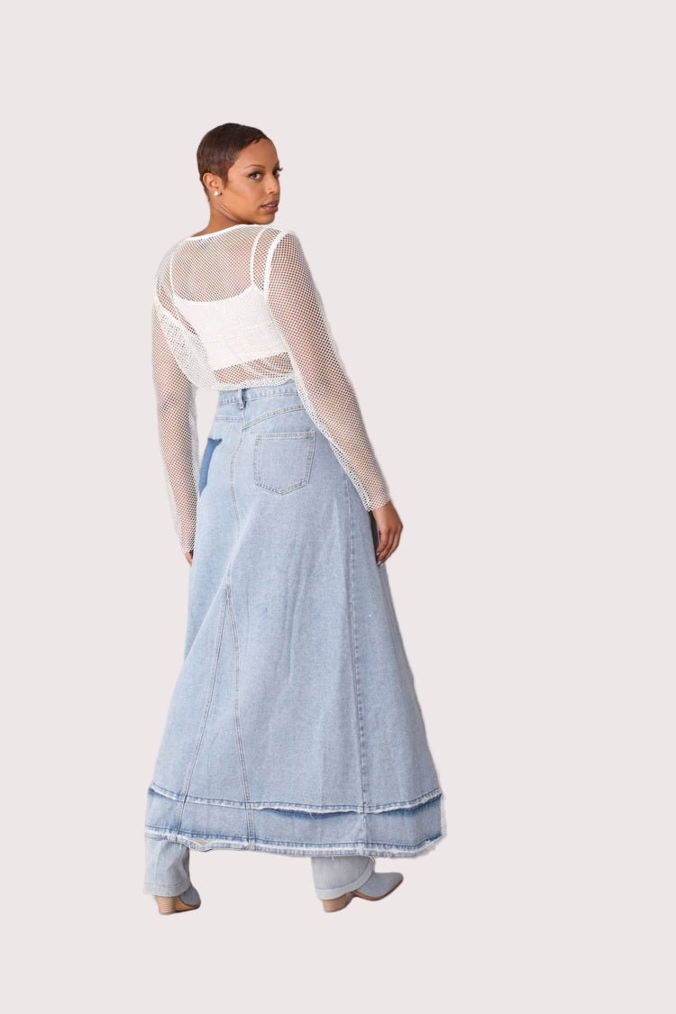 Long Denim Skirt - 82309 - Especially Yours