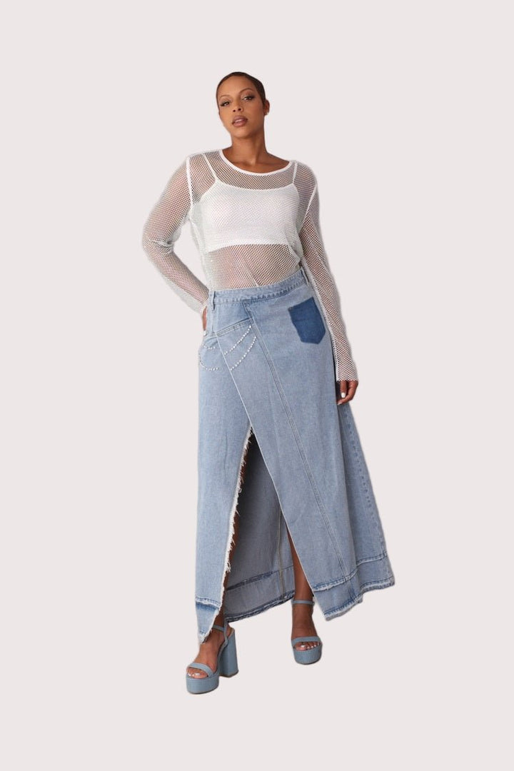 Long Denim Skirt - 82309 - Especially Yours