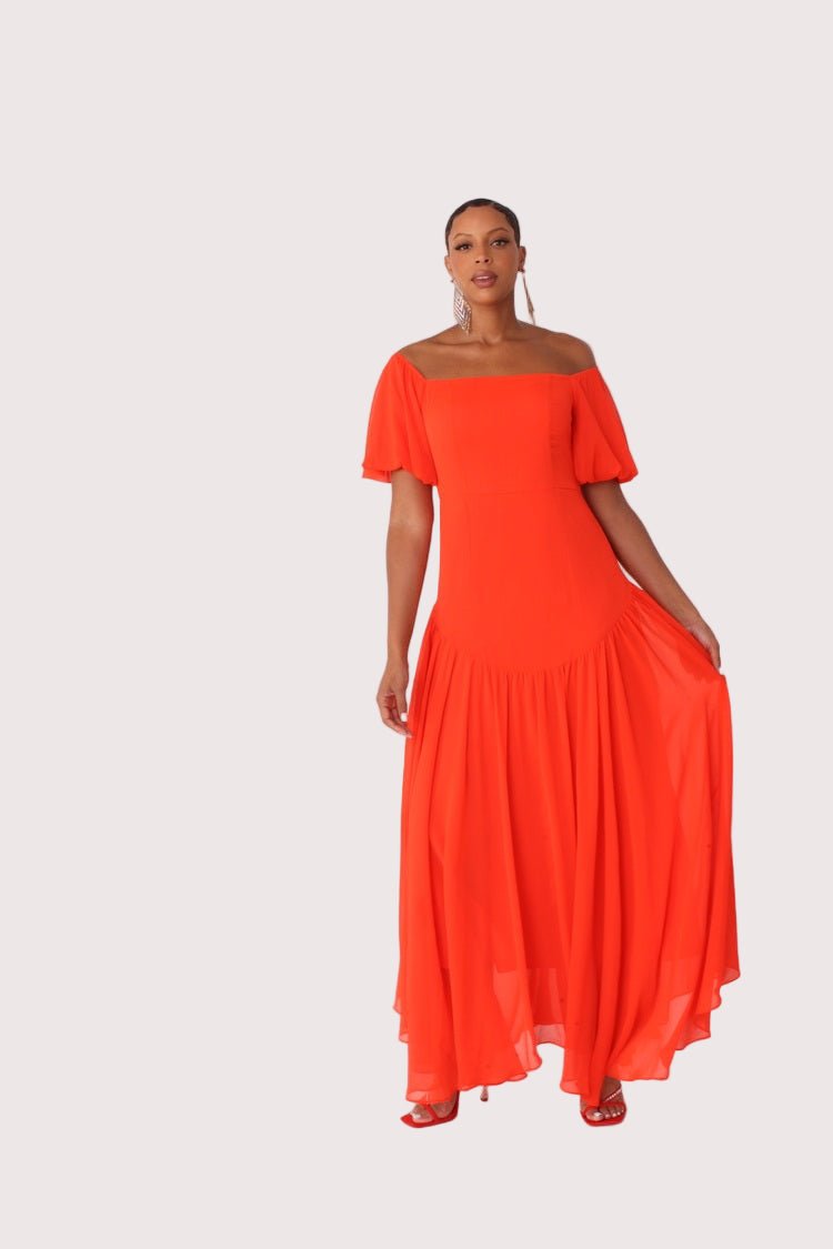 Sunset Dream Off - Shoulder Maxi Dress - 82315 - Especially Yours