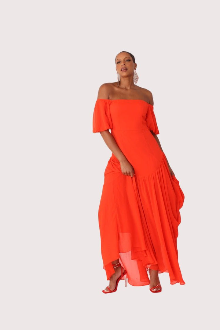 Sunset Dream Off - Shoulder Maxi Dress - 82315 - Especially Yours