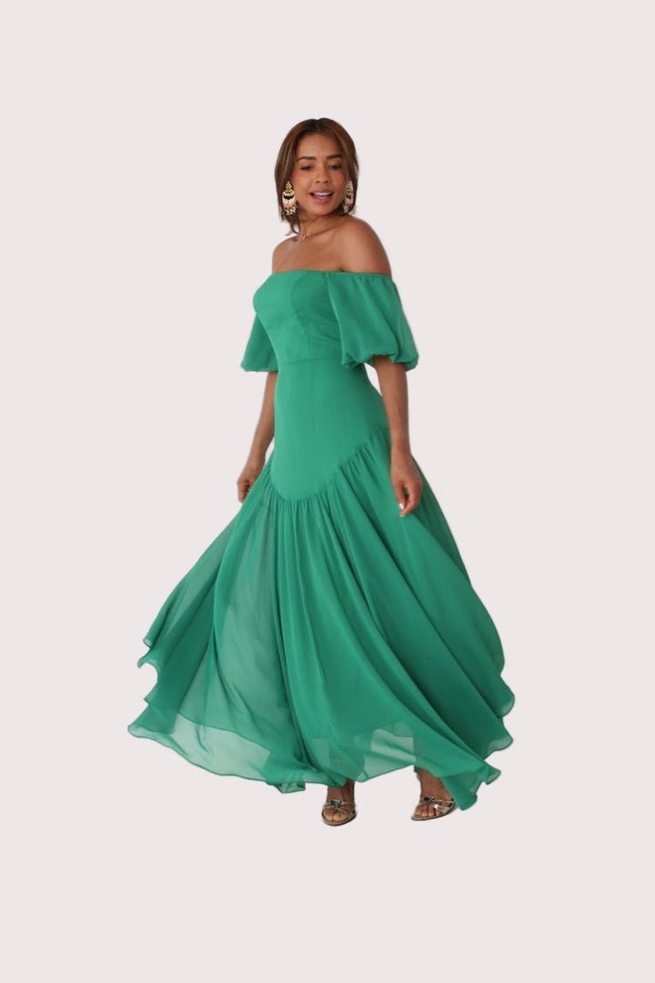Sunset Dream Off - Shoulder Maxi Dress - 82315 - Especially Yours