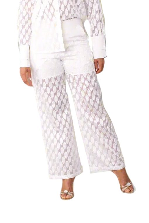 Eyelet Wide - Leg Pants - 82339 - Especially Yours
