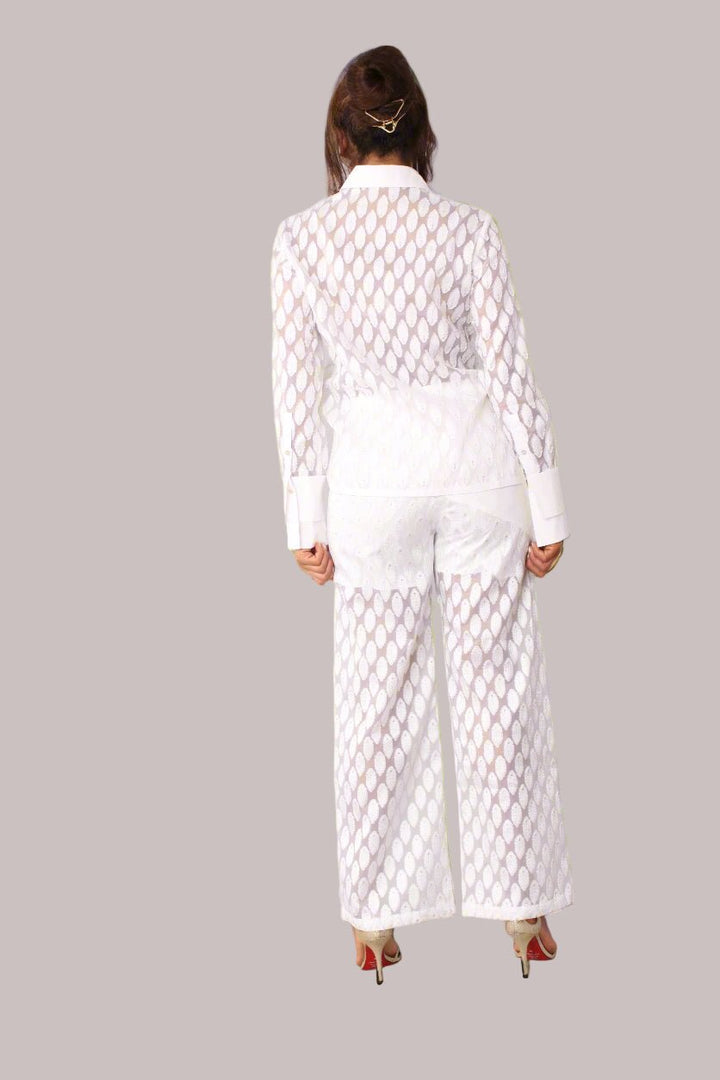 Eyelet Wide - Leg Pants - 82339 - Especially Yours