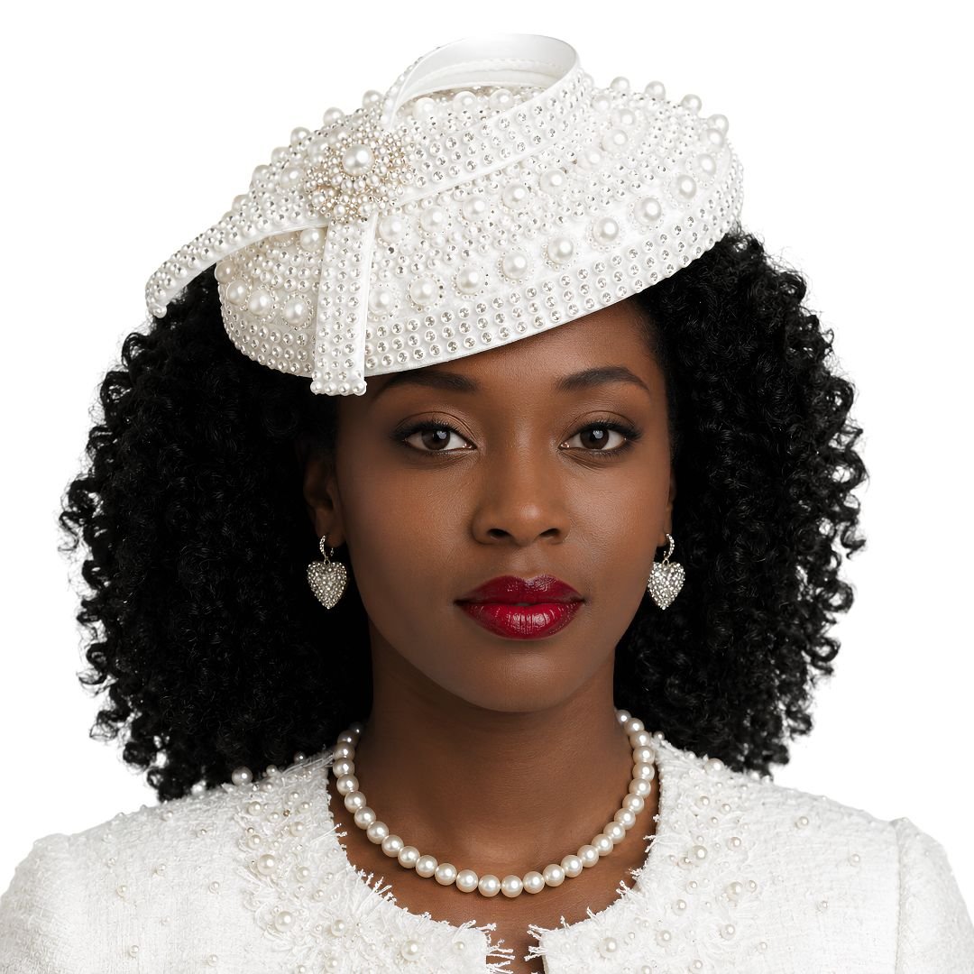 Church Hat with Floral Accent by Lily & Taylor - Especially Yours