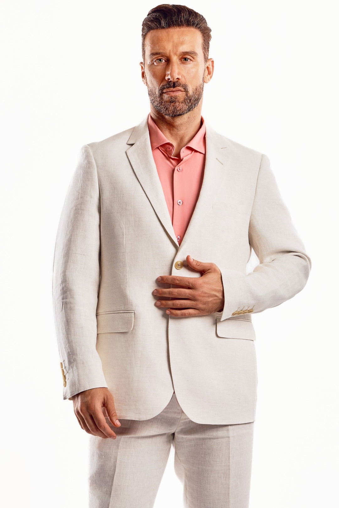 Mojito Reserve Men's Textured Linen Slub Weave Suit - Especially Yours