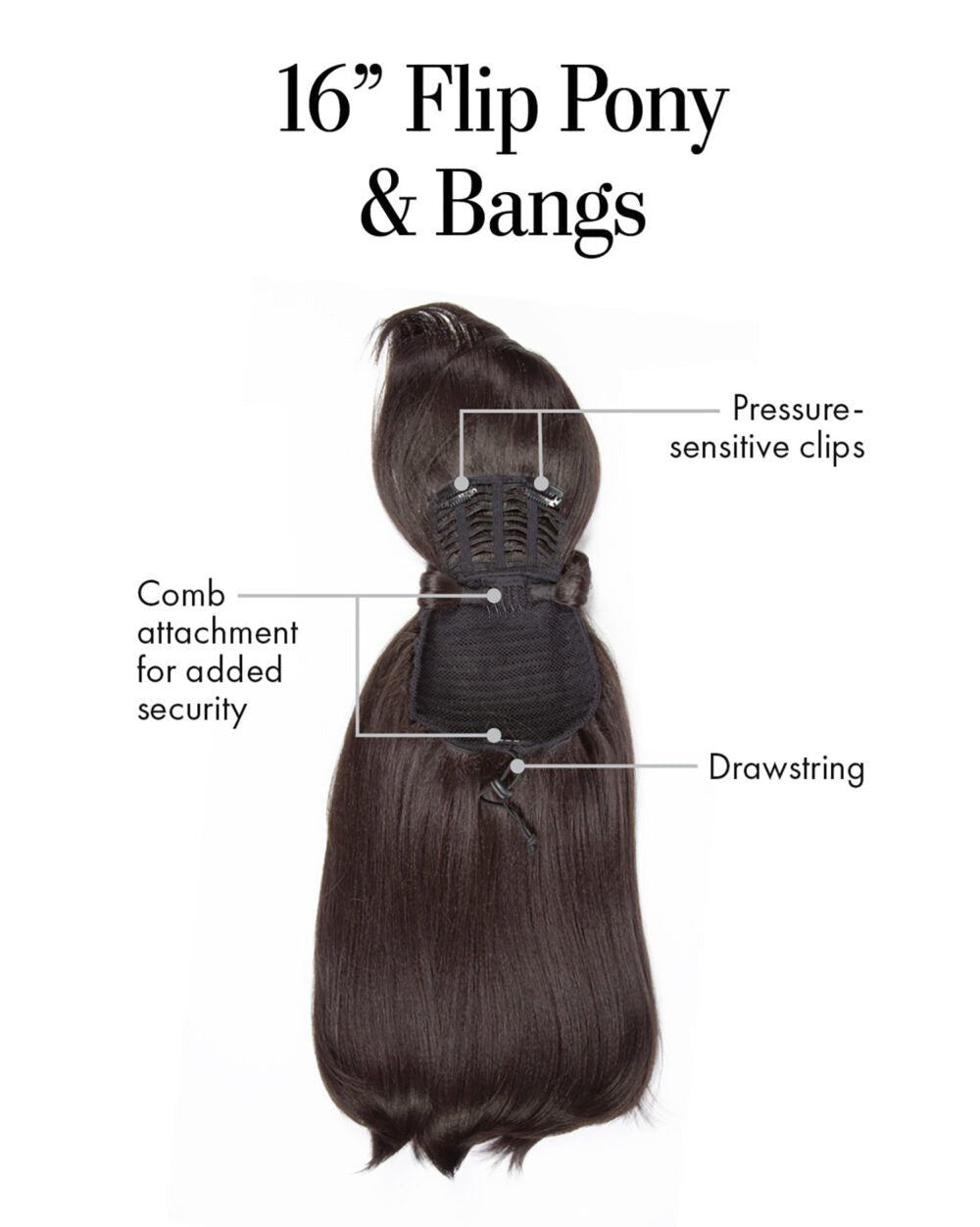 16″ Flip Pony & Bangs by Kim Kimble - Especially Yours