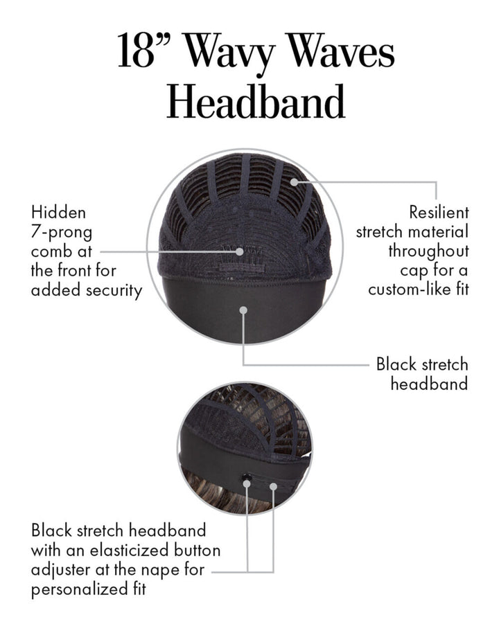 18″ Wavy Waves Headband Wig by Kim Kimble - Especially Yours