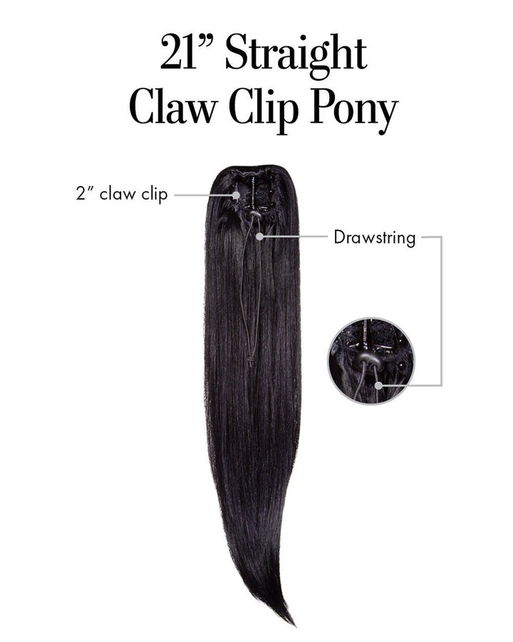 21″ Straight Claw Clip Pony by Kim Kimble - Especially Yours