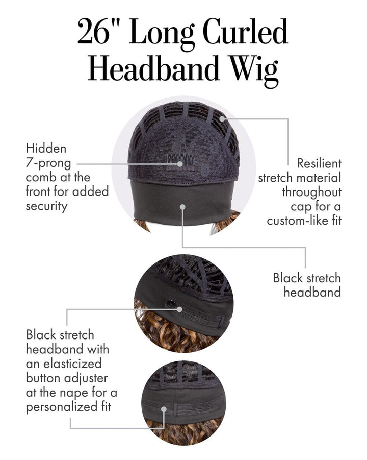 26″ Long Curled Headband Wig by Kim Kimble - Especially Yours