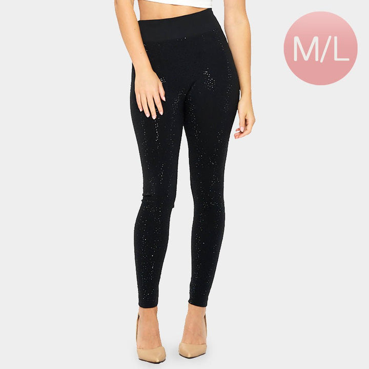 High - Waisted Bling Studded Leggings - Especially Yours