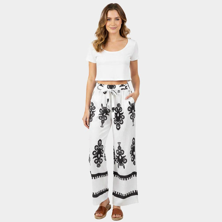 Boho Floral Print Wide Leg Pants - Especially Yours