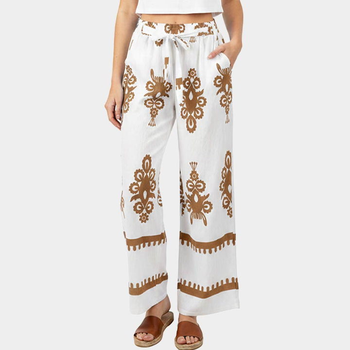 Boho Floral Print Wide Leg Pants - Especially Yours