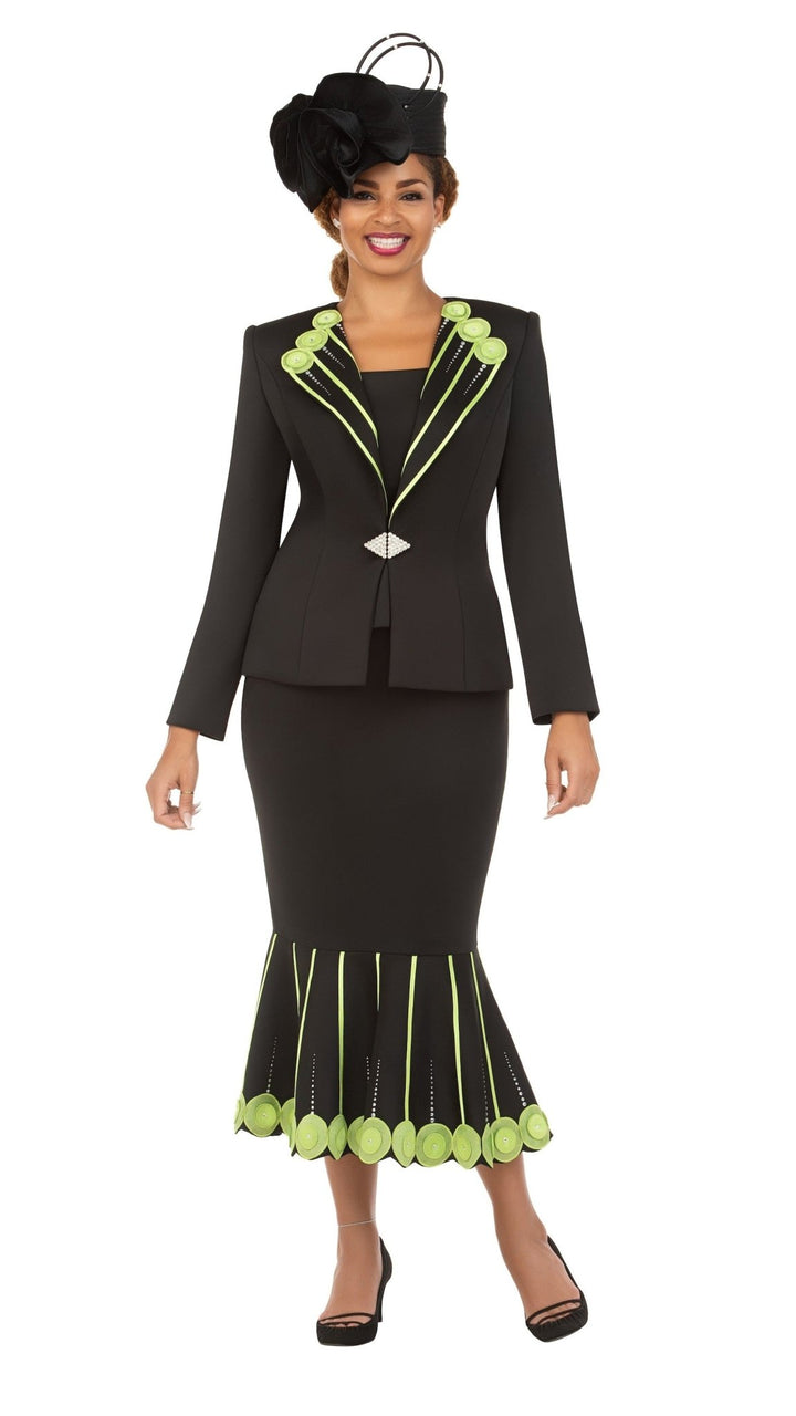 Lime Blossom Elegance 3 Piece Skirt Suit - Especially Yours