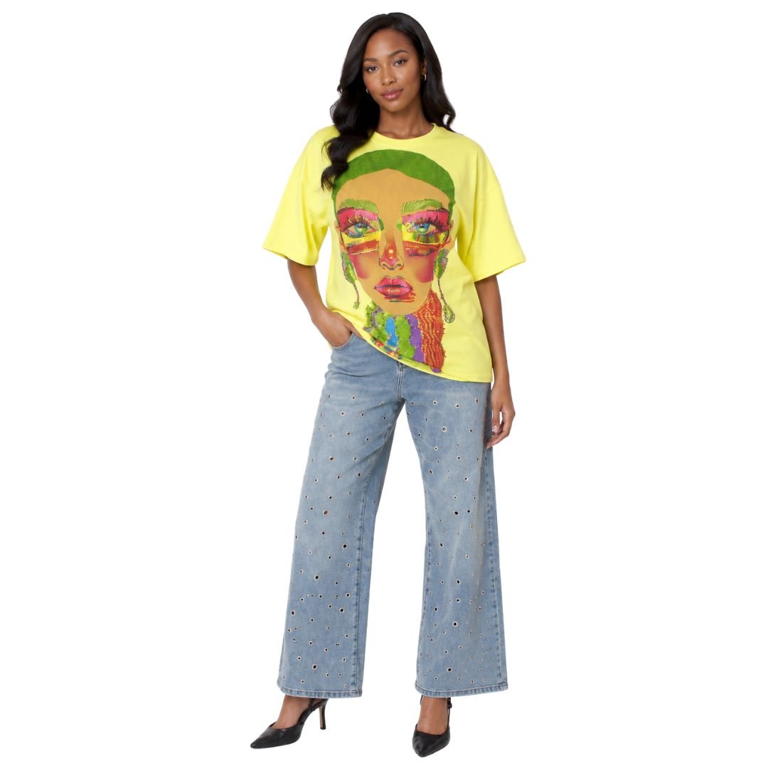 Electric Portrait Rhinestone Tee - 83064 - Especially Yours