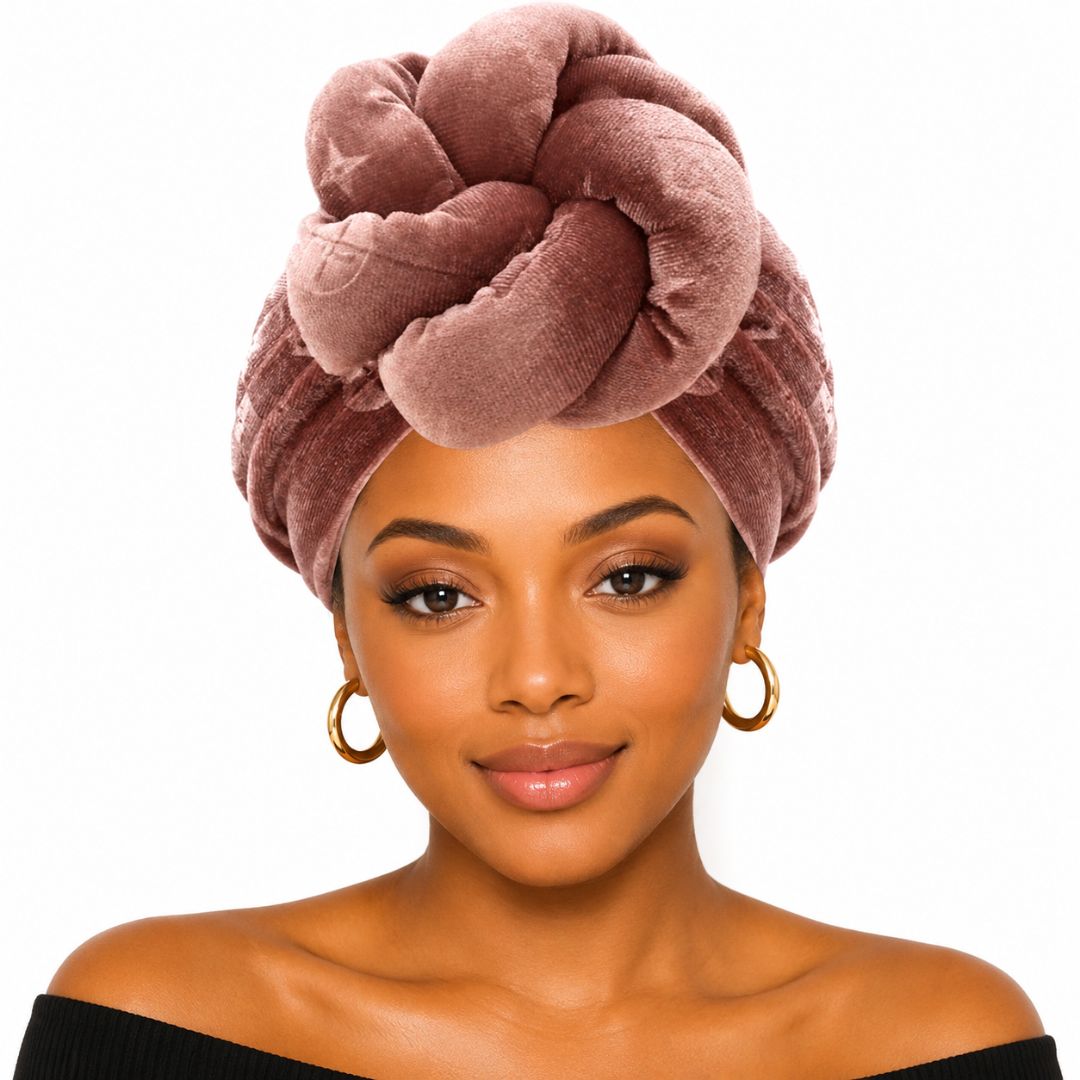Sculpted Floral Knot Accent Turban Hair Wrap - Especially Yours