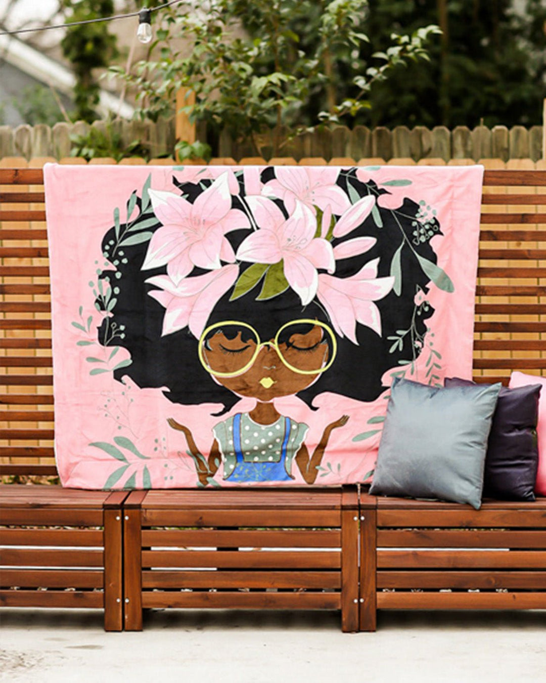 AFROBRATS™ Lily Fleece Throw Blanket - Especially Yours