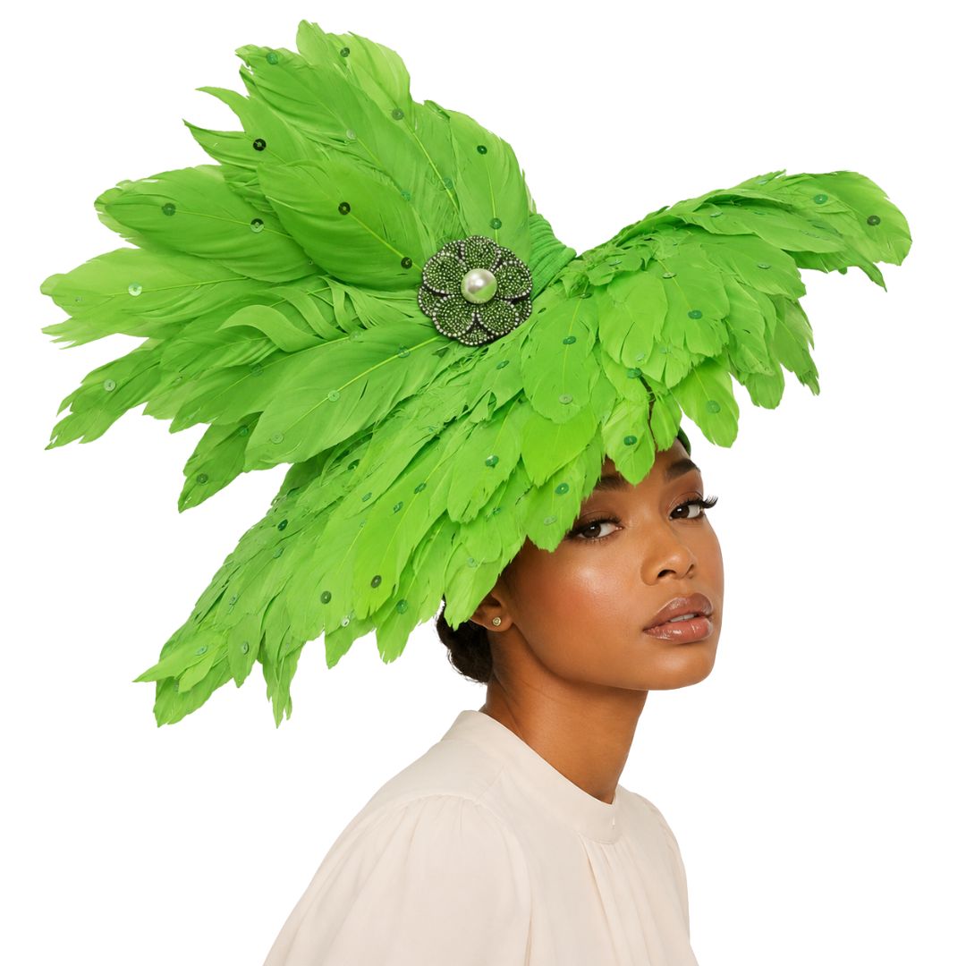 Volcano Feather Fascinator Hat by Whittall & Shon - Especially Yours