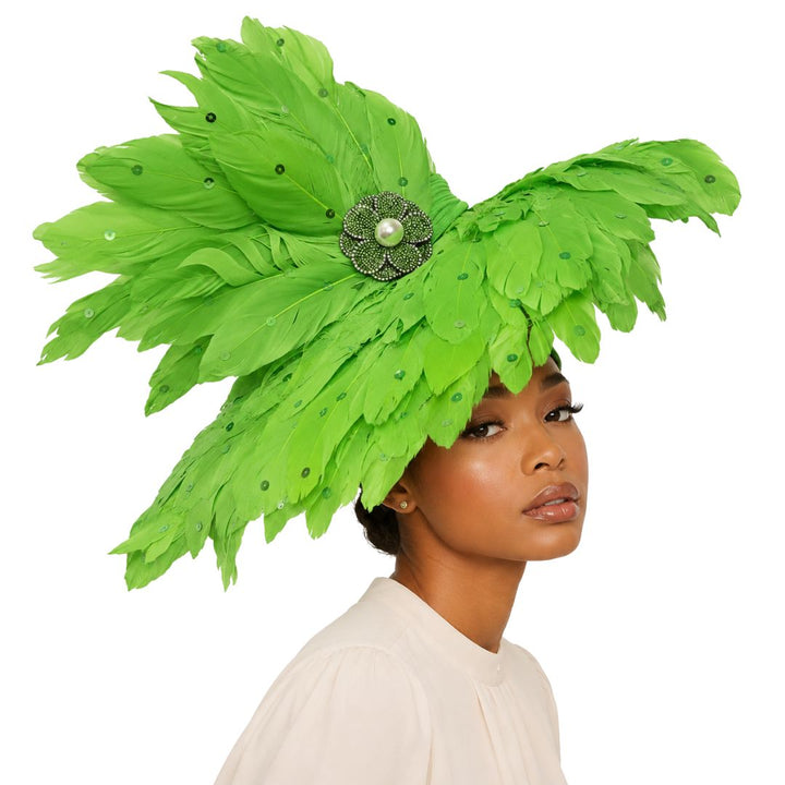 Volcano Feather Fascinator Hat by Whittall & Shon - Especially Yours