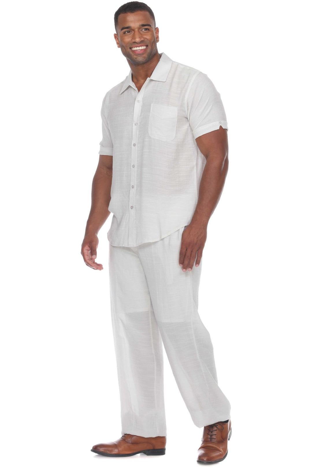 Men's Beach Casual Short Sleeve Button Down Shirt - Especially Yours