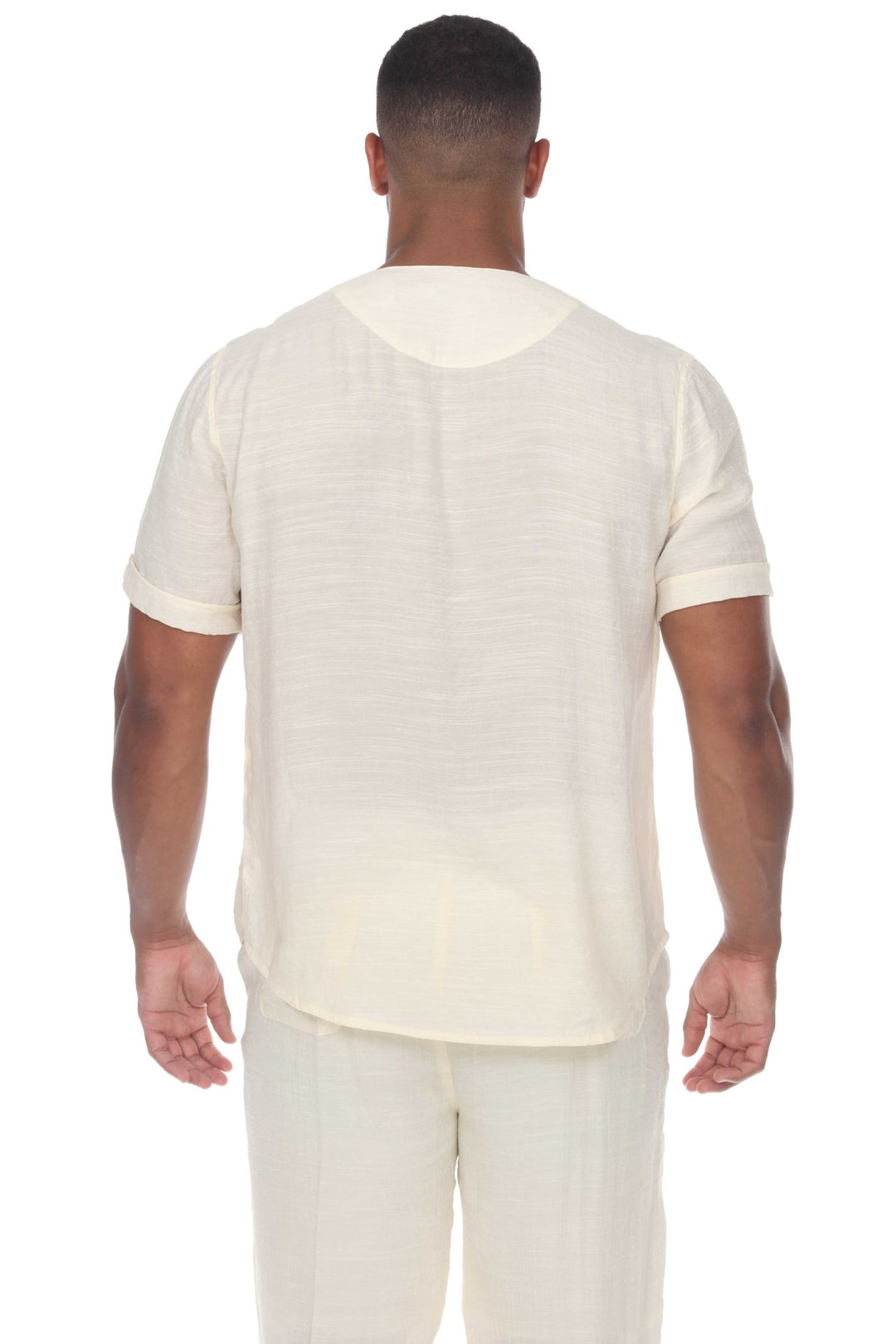 Men's Beachwear Henley Lace Up Shirt Short Sleeve - Especially Yours