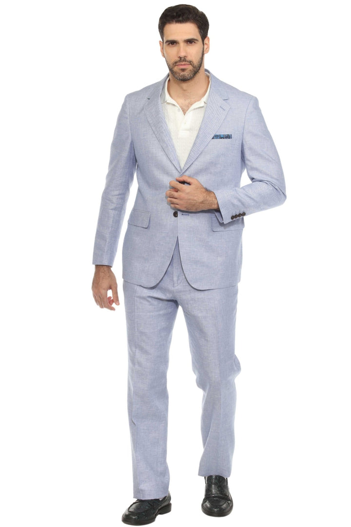 Mojito Reserve Men's Textured Linen Cotton Blend Suit - Especially Yours