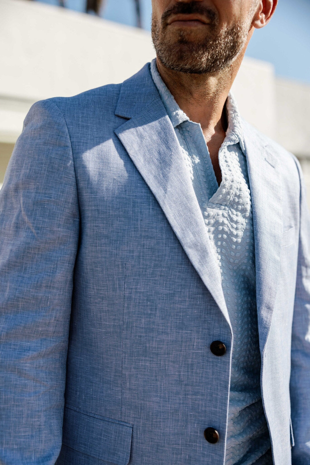 Mojito Reserve Men's Textured Linen Cotton Blend Suit - Especially Yours