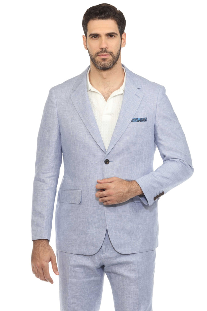 Mojito Reserve Men's Textured Linen Cotton Blend Suit - Especially Yours