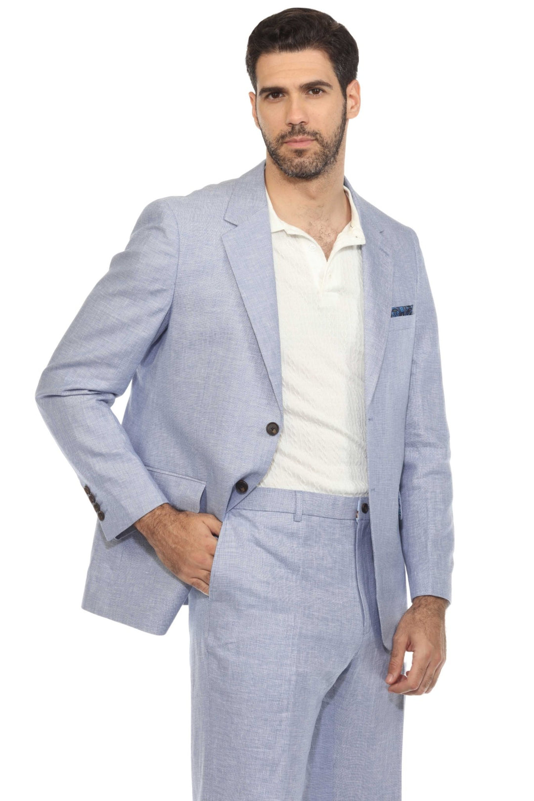 Mojito Reserve Men's Textured Linen Cotton Blend Suit - Especially Yours